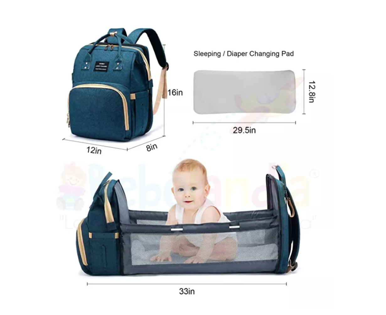 BOLSO PAÑALERA CON CAMBIADOR DE BEBE